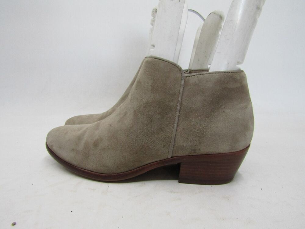Sam Edelman Womens Size 7 M Gray Suede Zip Ankle Fashion Boots Bootie